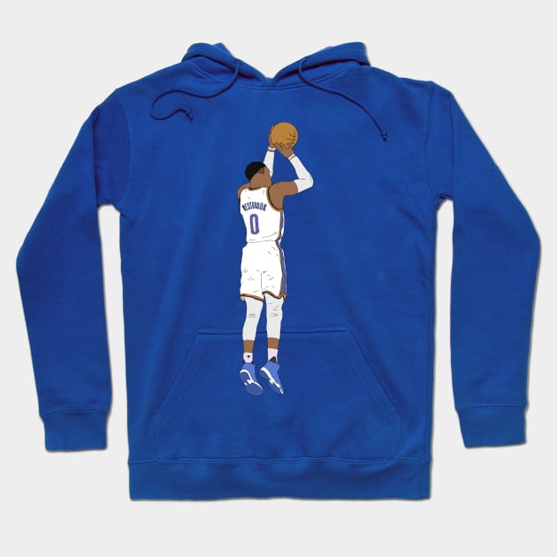 Russell Westbrook Jumpshot Hoodie by rattraptees